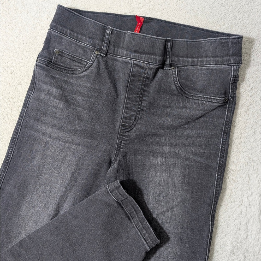 Spanx Jean-ish Leggings Womens Med Black Stretch High Rise Ankle 30x29